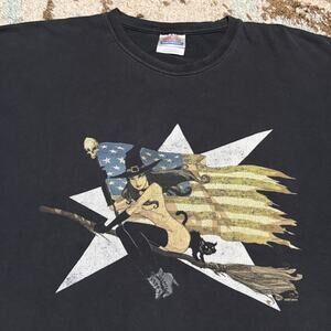 Vintage Rob Zombie Pinup Witch Shirt Size XL 2000s Band Tee